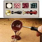 Набор для сургуча воском сделай сам, набор съемных ложек для штампов, бусины для сургуча в стиле ретро, восковая печать, плавильная печь, конверт, Свадебная Упаковка, подарки