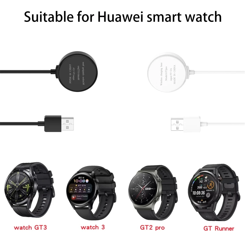 

Кабель зарядного устройства для умных часов Huawei Watch GT3 PRO 46 мм/43 мм, USB магнитный держатель док-станции для huawei Watch 3/GT2 Pro ECG