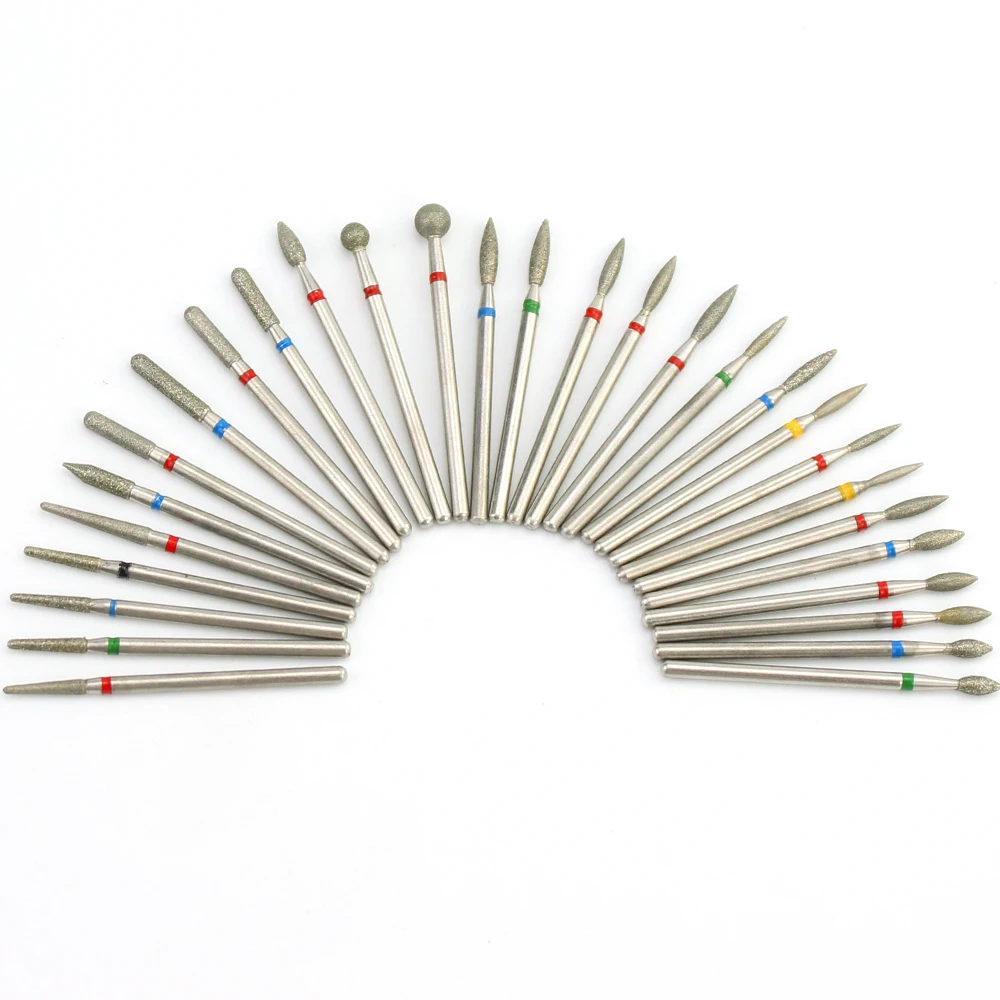 

7pcs/Set Diamond Nail Drill Bit Rotery Electric Milling Cutters for Pedicure Manicure Files Cuticle Burr Nail Tools Accessories