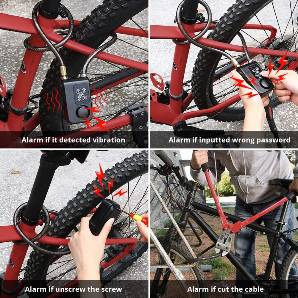 

Anti-Theft Smart Bike Lock Bluetooth Remote Control Cycling Bicycle Safe Alarm