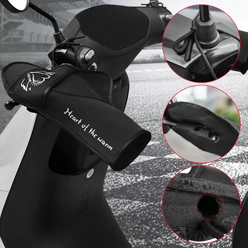 

Winter Motorcycle Handlebar Mitt Waterproof Snowmobile Gloves Rainproof Windproof Warm Motor Cycling Hand Mitts Handlebar Muff