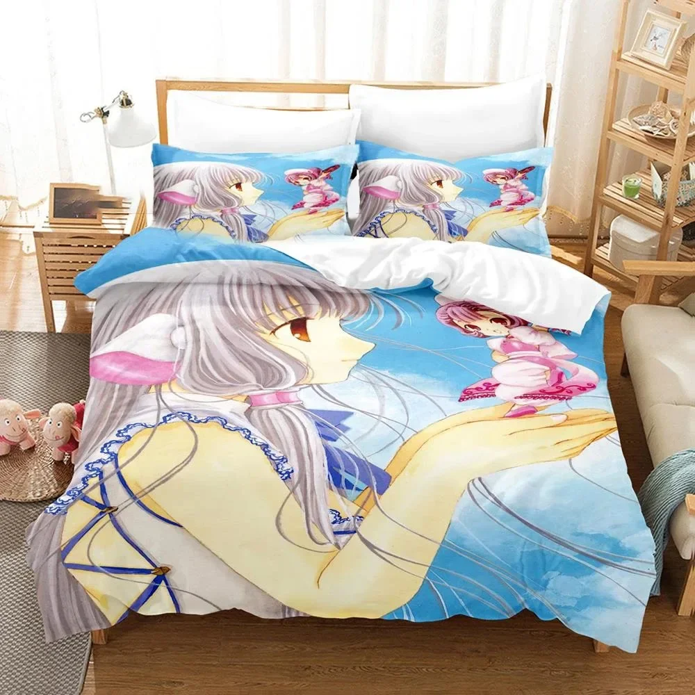 Комплект постельного белья в стиле аниме Chobits Chi из 2/3 предметов с 3D принтом для