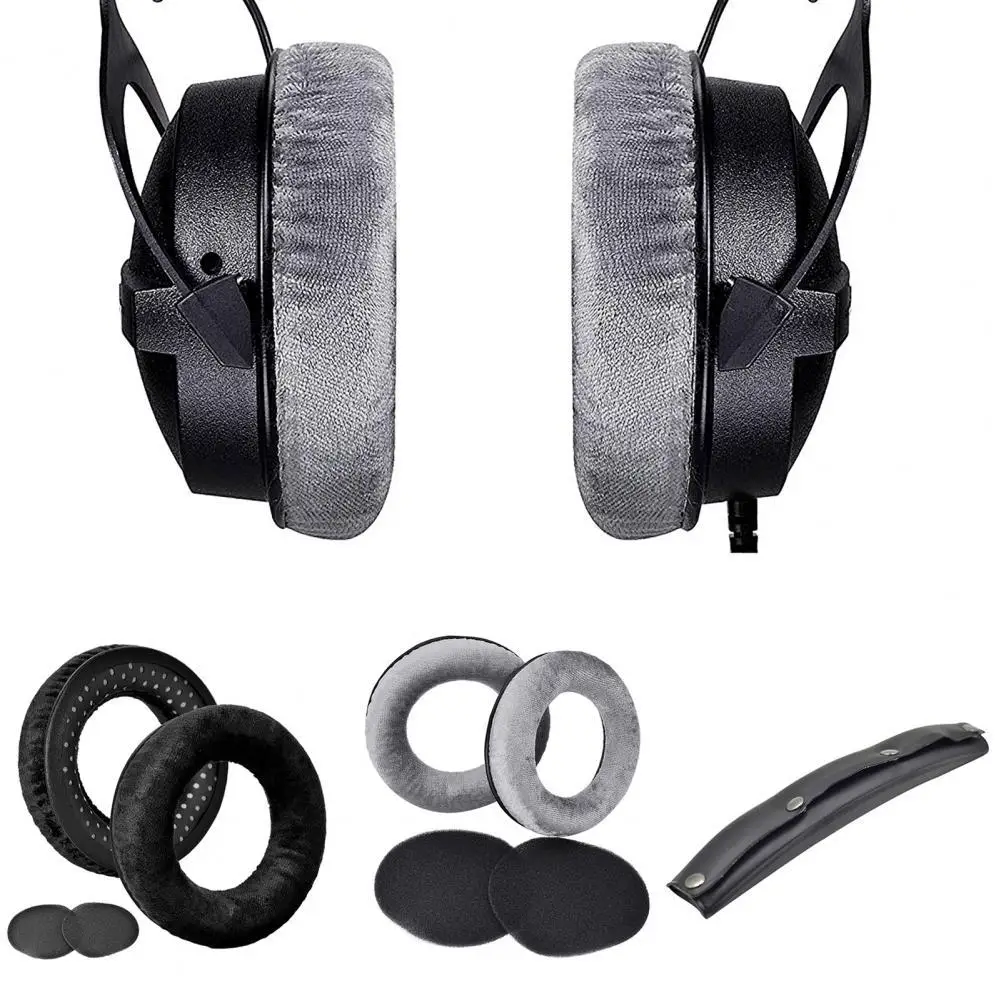 

Soft 1 Pair High-quality E-sports Headphone Cushions Round Shape Headphone Cushions Protective