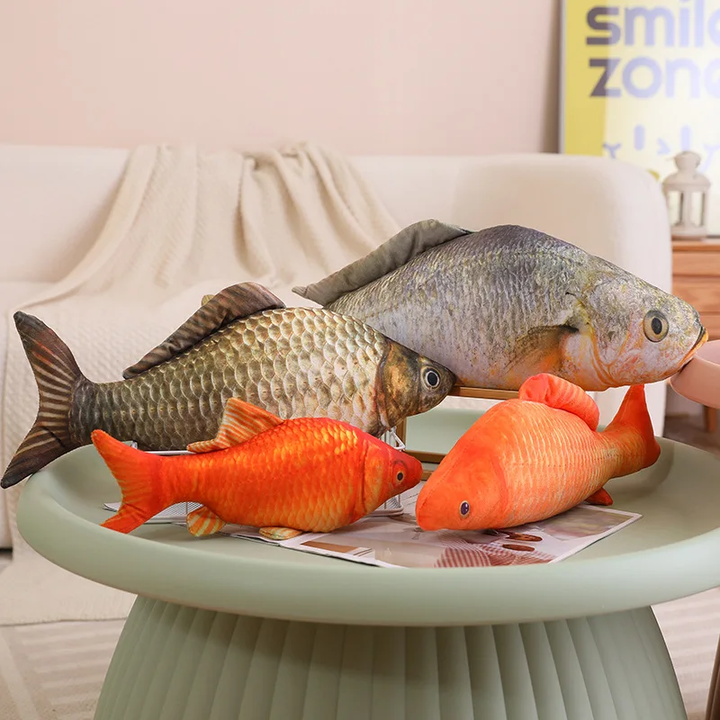 

30-100cm Simulation Crucian Plush Toy Stuffed Animal Fish Carp Soft Doll Cute Sleeping Pillow Birthday Gifts for Girl Room Decor