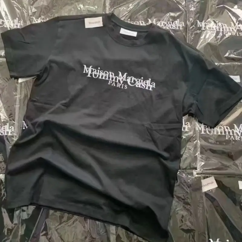 

Y2K Stock Mm6 Margiela T-shirts High Quality Embroidery Letter Short Sleeve Tops Oversized Cotton Tshirt for Men Women