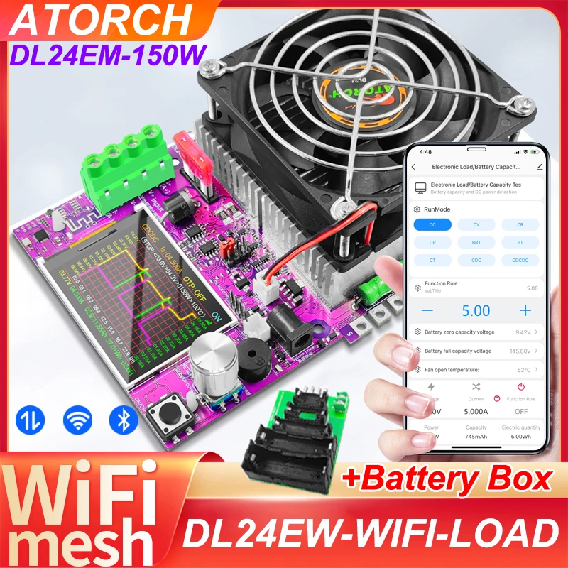 

Monitor Tools + Current Box Smart Tuya Wifi Car Capacity Battery Load Test Battery Voltage Electronic Tester
