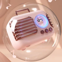 kawaii bluetooth speaker retro portable girl gift cute pet tws bluetooth speaker mini with night light tf player hands free call