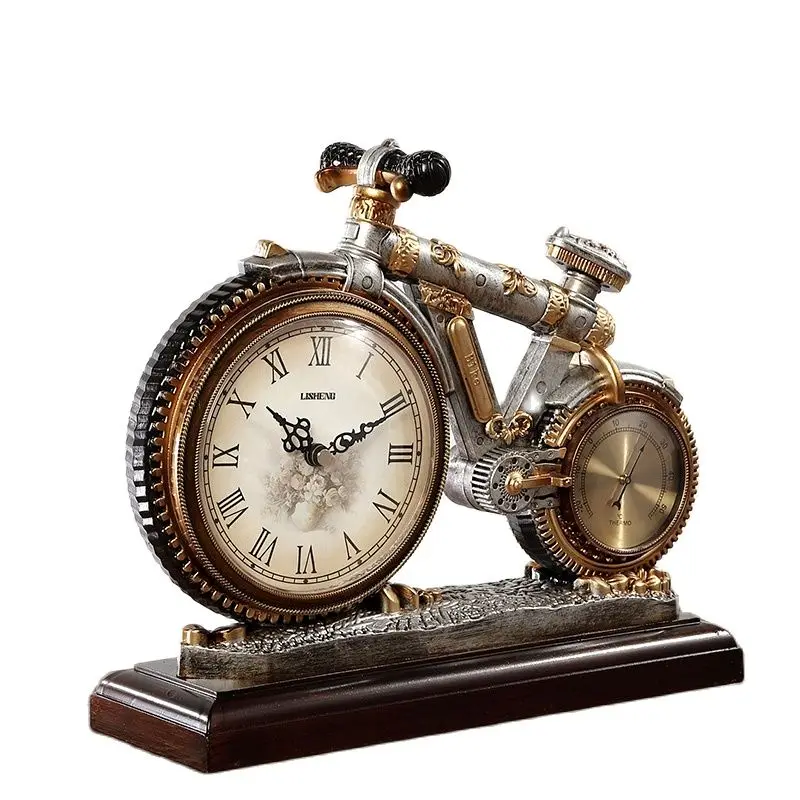 

Настольные часы в скандинавском стиле ретро металлические настольные часы для гостиной креативные американские бесшумные настольные часы...