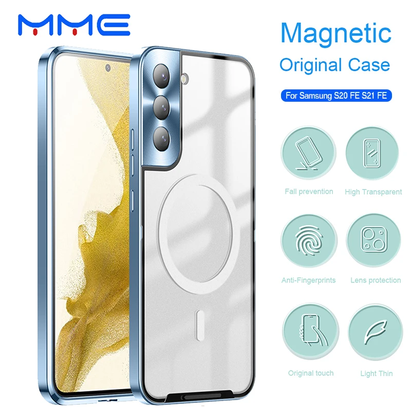 Luxury Metal Magnetic Case For Samsung S20 S21 FE Ultrathin Shockproof Wireless Charging For Galaxy S20 S21 FE Case Cover Coque