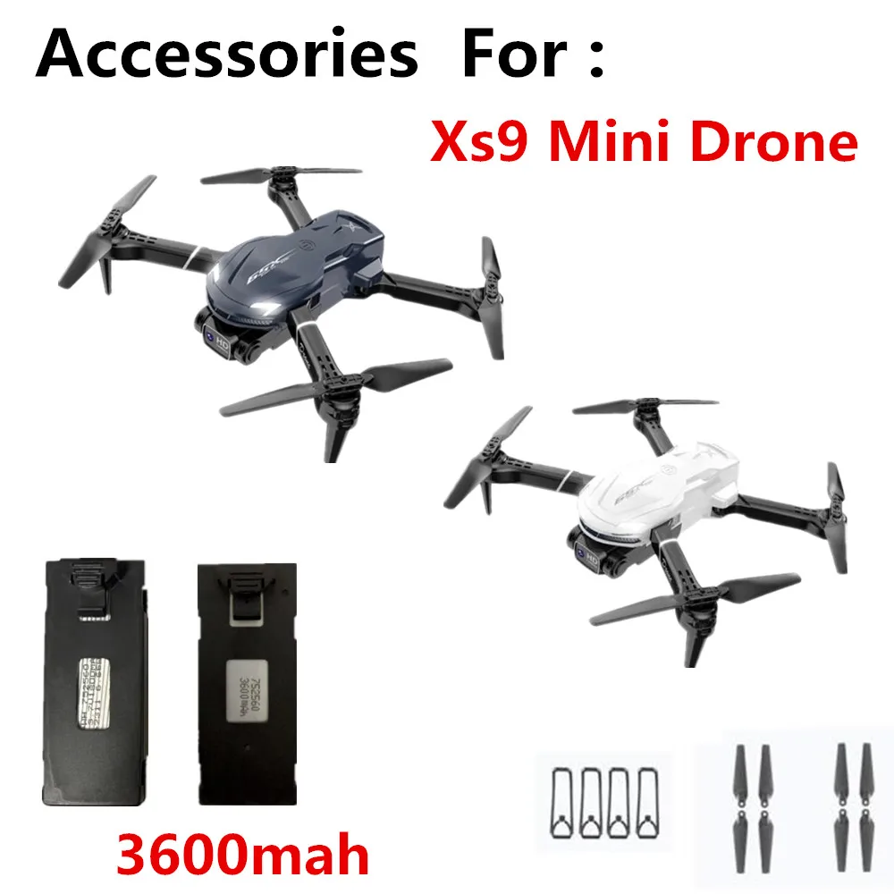Оригинальные аксессуары для мини-дрона Xs9 3 7 В 1800 мАч/3600 мАч аккумулятор пропеллер