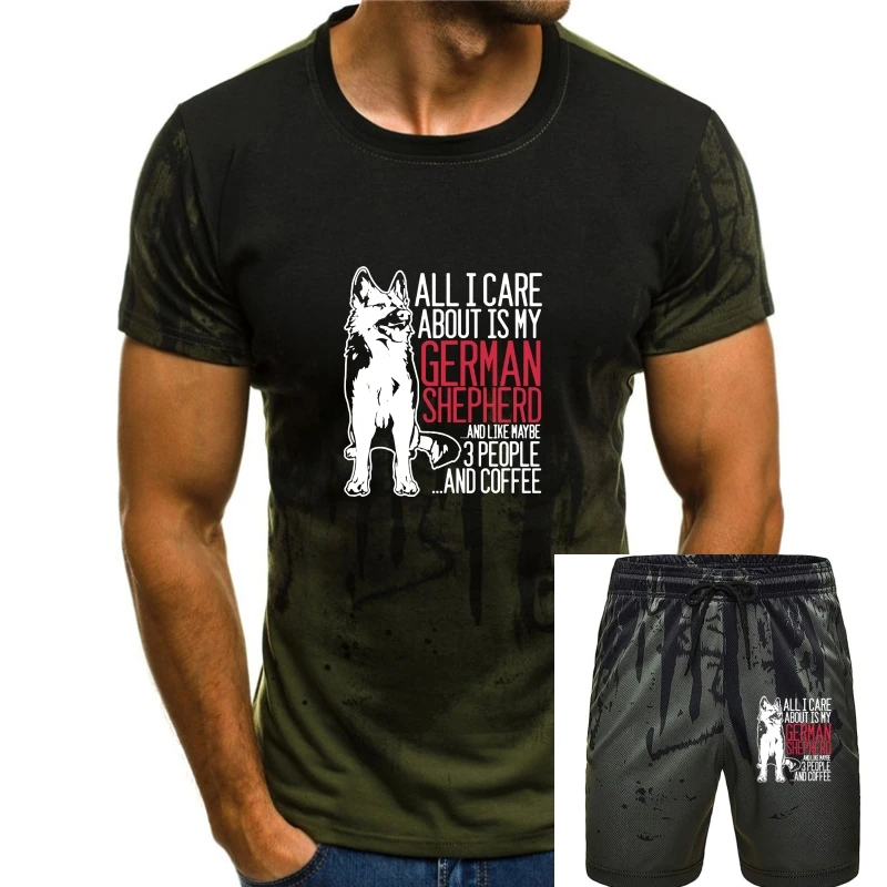 

German Shepherd Dog Men T Shirt Normal Short Sleeve Tops ' Tees Father Day Custom Casual T Shirt Wholesale Clothes Men