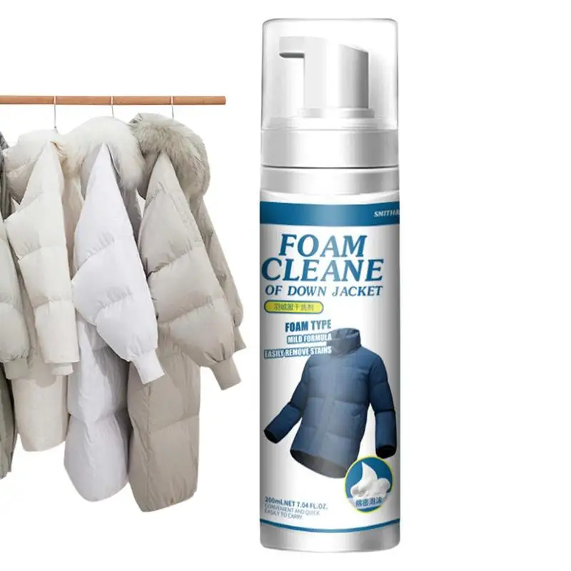 

Down Jacket Cleaner Spray Dry Foam Detergent For Laundry Oil Stain Remover For Clothes And Downwear Laundry Detergent For Juice