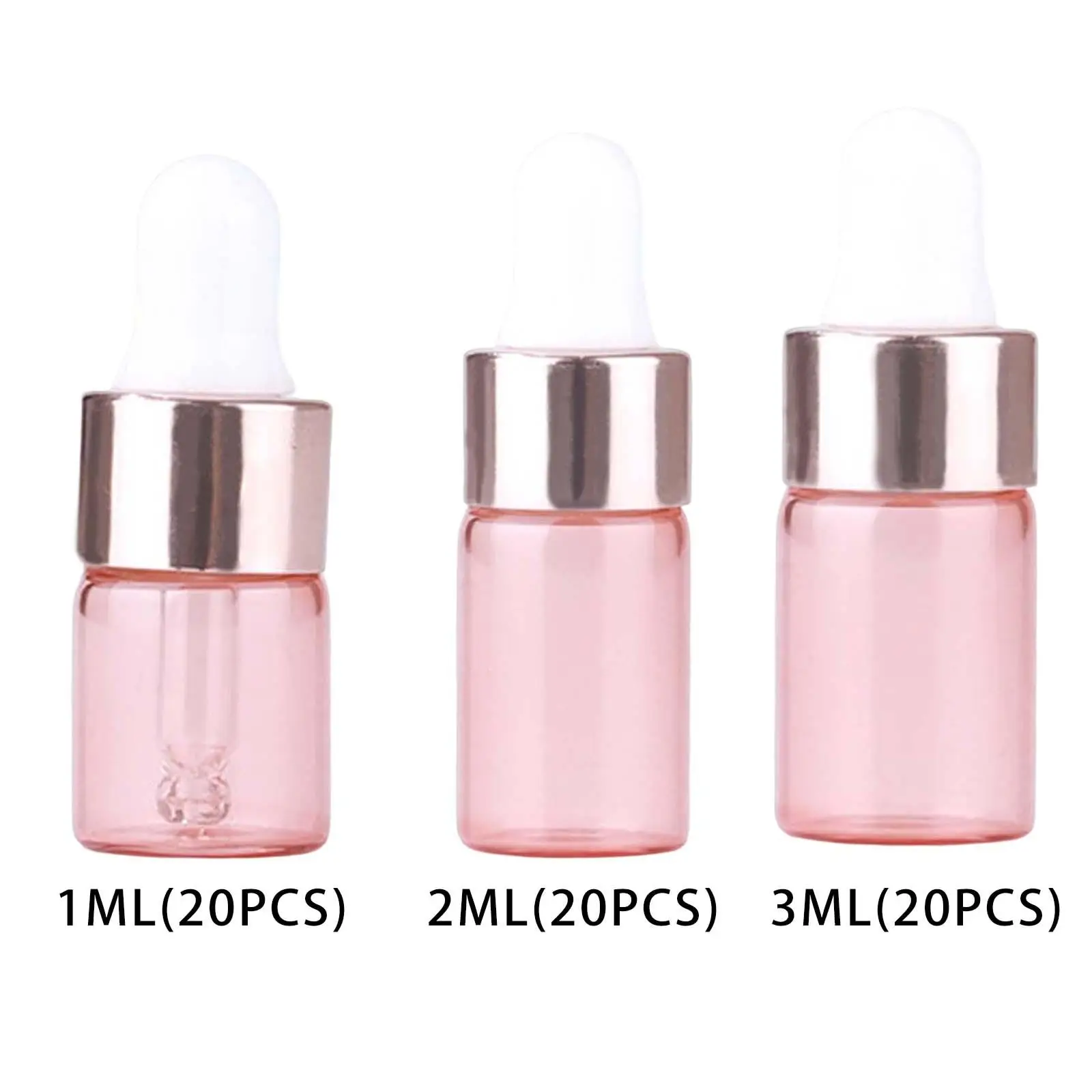 

20 Pieces Empty Glass Dropper Bottles with Glass Eye Droppers Containers for Perfume