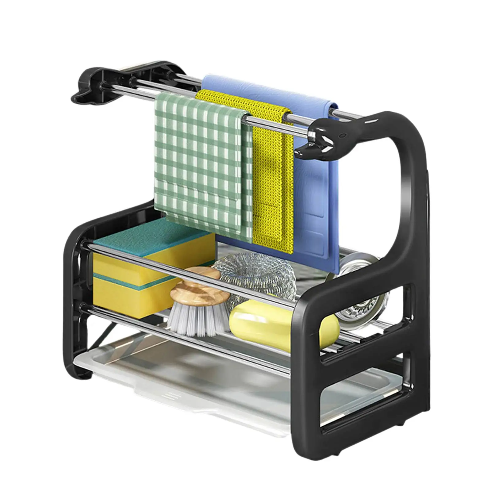 

Sink Caddy Organizer Kitchen Sink Caddy Organizer Sponge Brush Soap Dish Dishcloth Rack Utility Sink Accessories For Brush