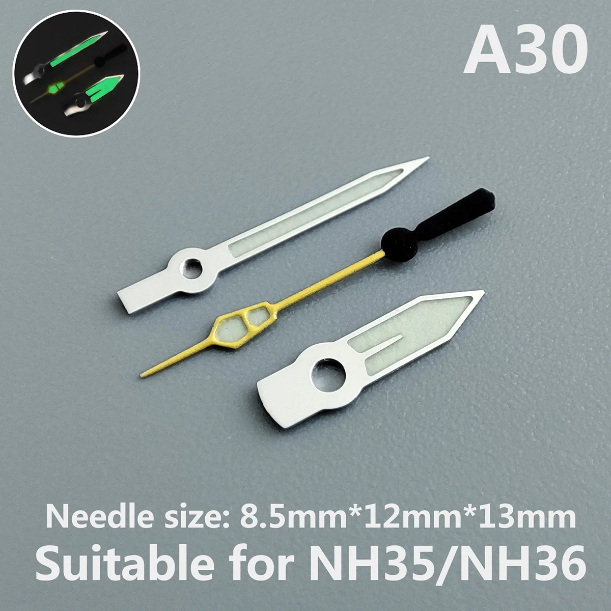 

Аксессуары для часов, указка для часов NH35, указка для стрельбы, зеленая подсветка, подходит для NH35, NH36 механизм A30