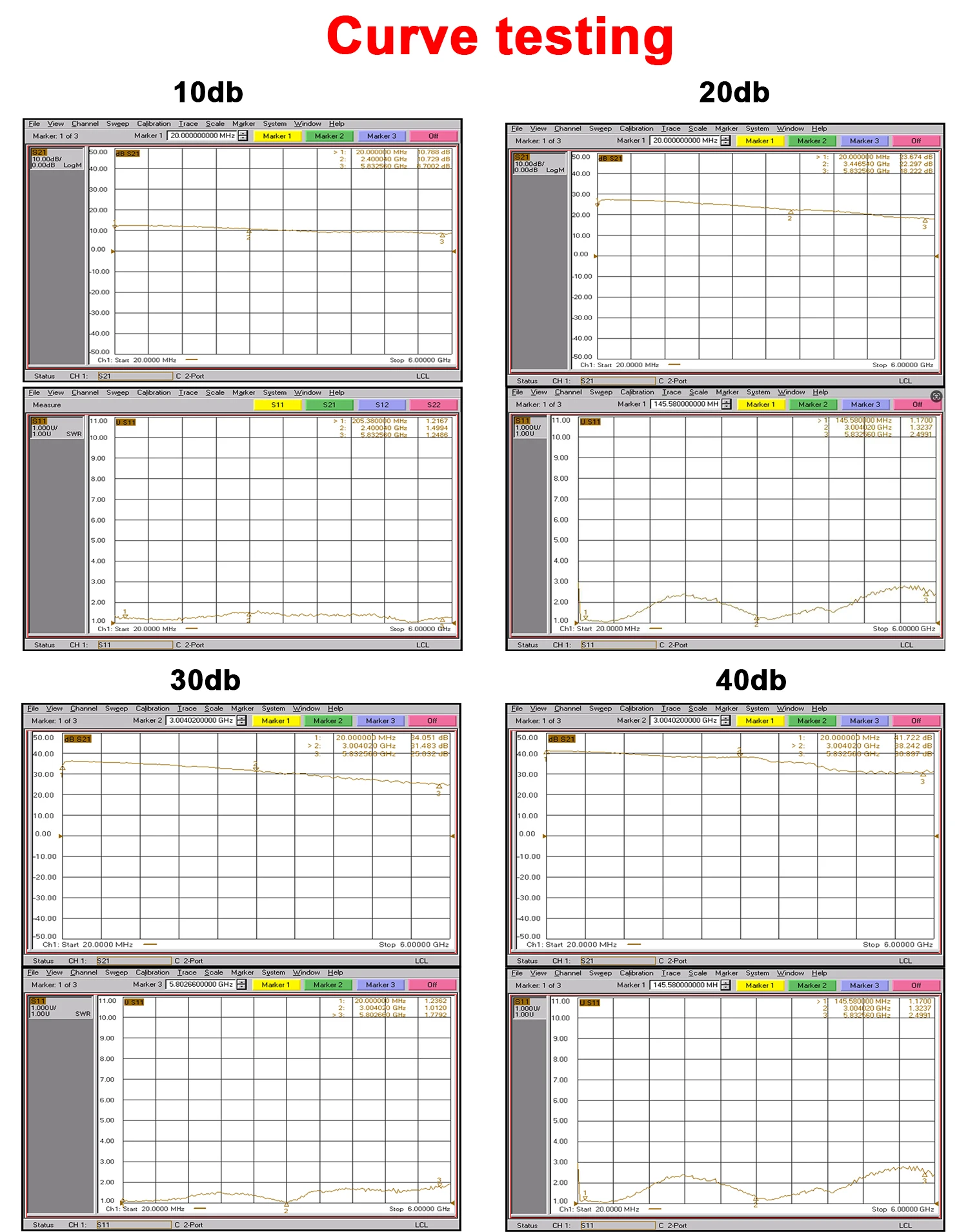 Усилитель радиочастотного усиления 10-6 ГГц 20 дБ 30 40 высокоплоский усилитель