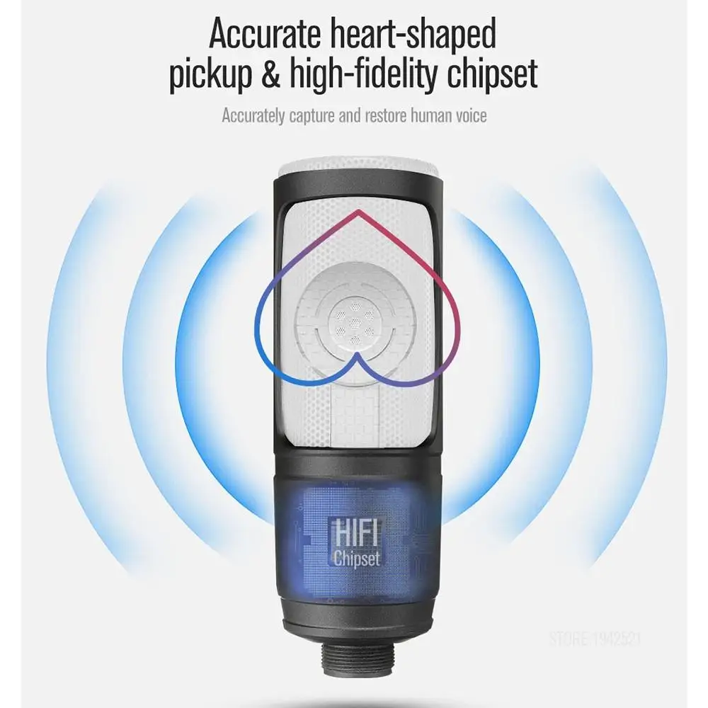 Профессиональный игровой микрофон ARCHEER K2S для прямой трансляции USB проводной