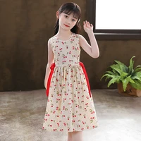 korean version of summer childrens clothing girls dress 2022 new beautiful sleeveless vest casual skirt small fresh cute skirt