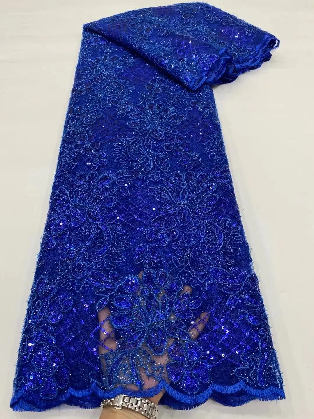 

100% Cotton African Laces Fabric 2021 High Quality Lace French Swiss voile Embroidery Lace Fabric 5Yards Wedding