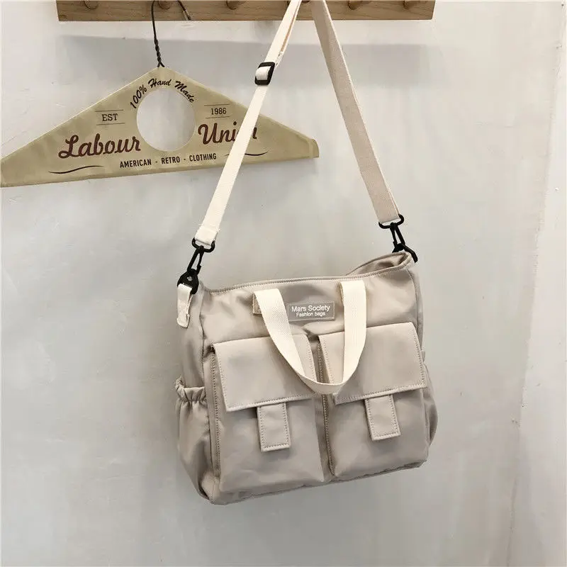 

Shoulder Bags Women Waterproof Harajuku Couple Messenger Nylon Bag Students Large Capacity Travel Crossbody Handbags Preppy Ins