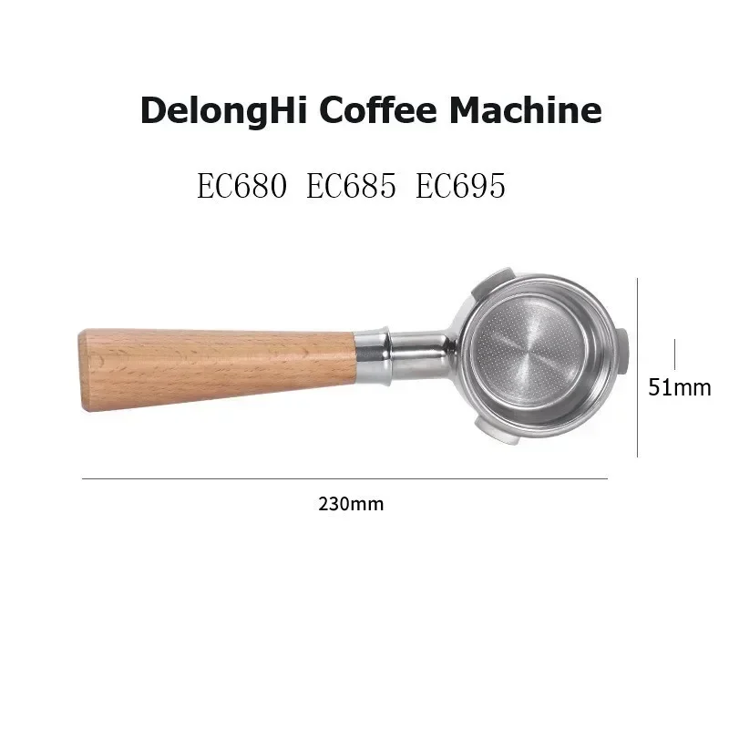 

Бездонная корзина фильтра для кофе 51 мм, нержавеющая сталь, для DeLonghi Dedica EC680/EC685 SMEG, EUPA