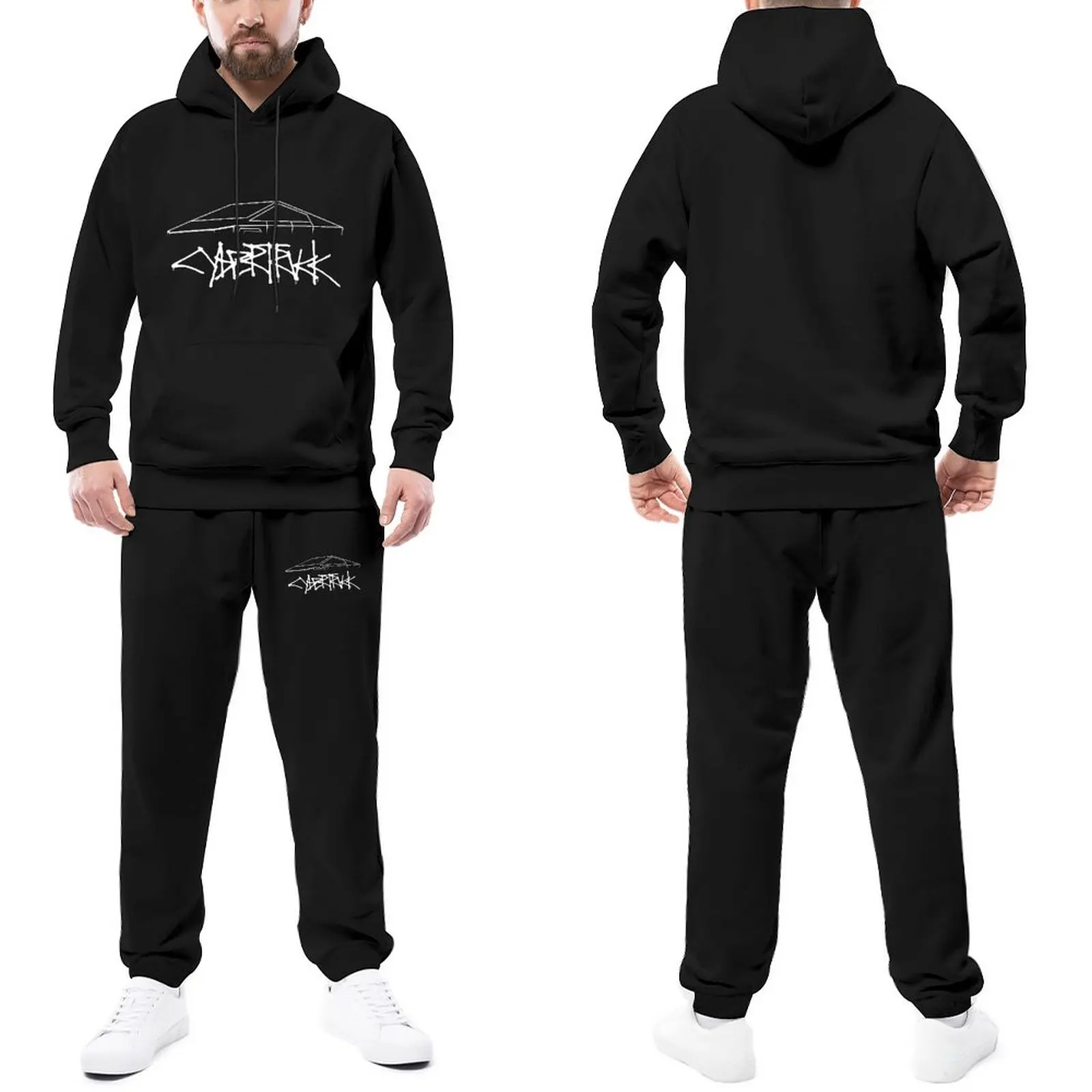 

Cybertruck Tracksuits Couple Car Sweatsuits Two Piece Print Hooded Set Autumn Cool Jogging Suit