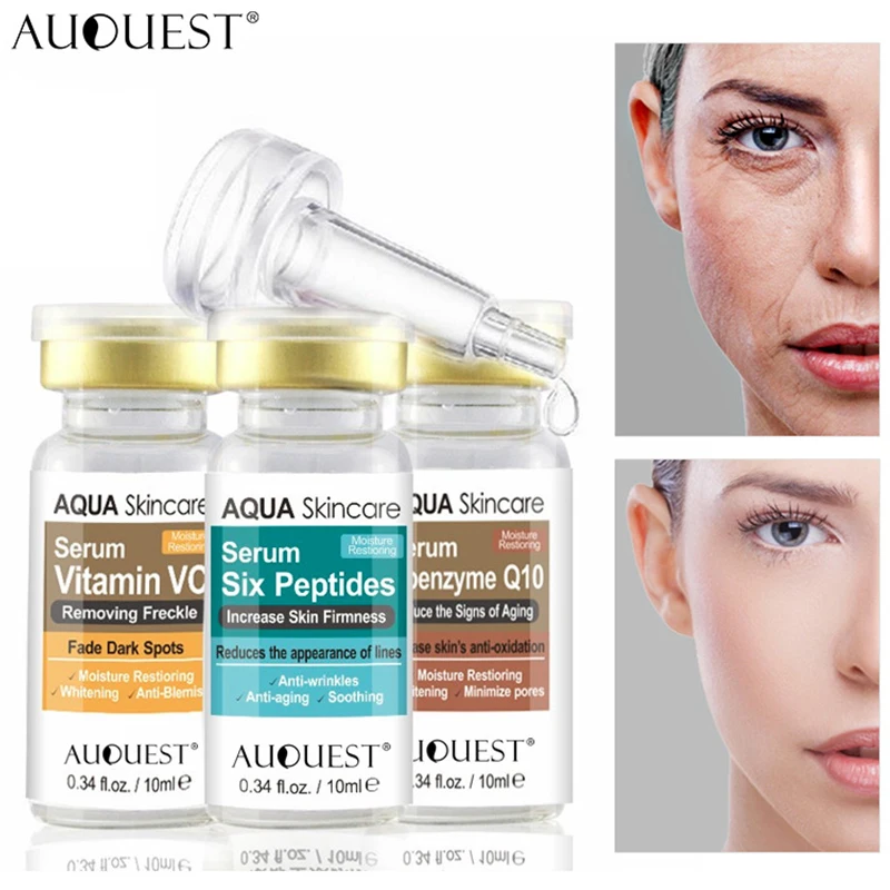 Vitamin C Serum Lightening Dark Spot Wrinkle Removal Facial Skin Tightening Lift Pore Minimizer Whitening Moisturizing Cosmetics