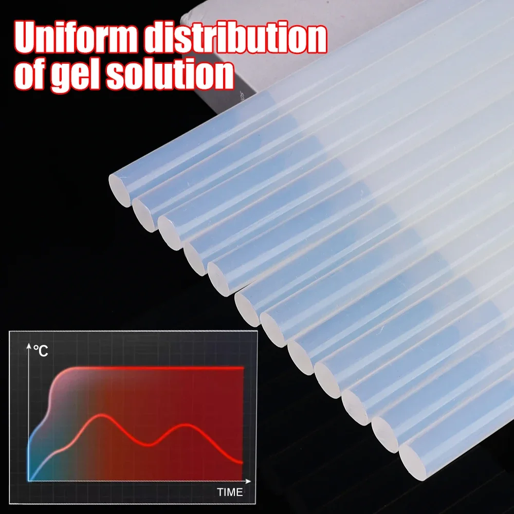 10/1 шт. прозрачный термоплавкий клей-карандаш 7 мм/11 мм прочные вязко-карандаши для