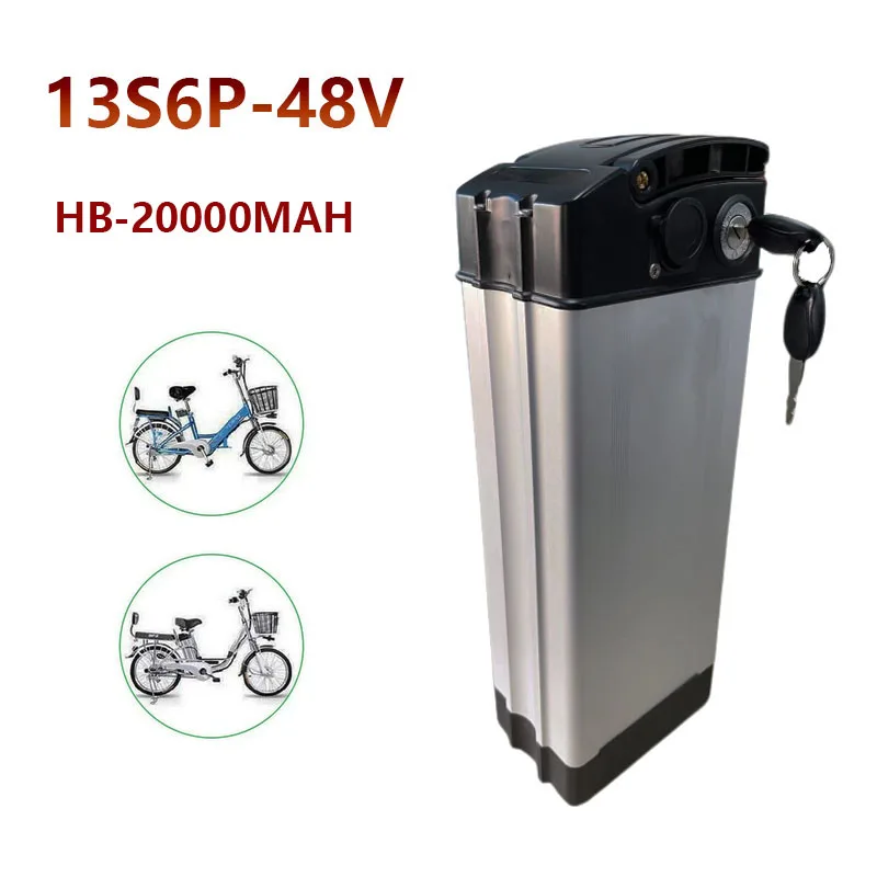 

Аккумулятор для велосипеда, яркий алюминиевый литиевый аккумулятор для электровелосипеда высокой мощности, 48 В, 20000 мАч, держатель большой ...