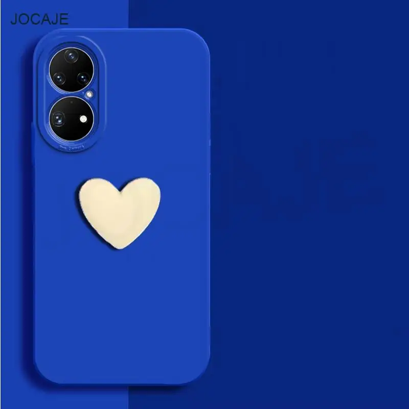 Чехол для телефона Huawei P50 Pro P30 P40 Lite, мягкий силиконовый чехол с милыми объемными сердечками, защитный чехол с линзами для Mate 40, 30 Pro Чехол для телефона Huawei P50 Pro P30 P40 Lite, мягкий силиконовый чехол с милыми объемными сердечками, защитный чехол с линзами для Mate 40, 30 Pro
