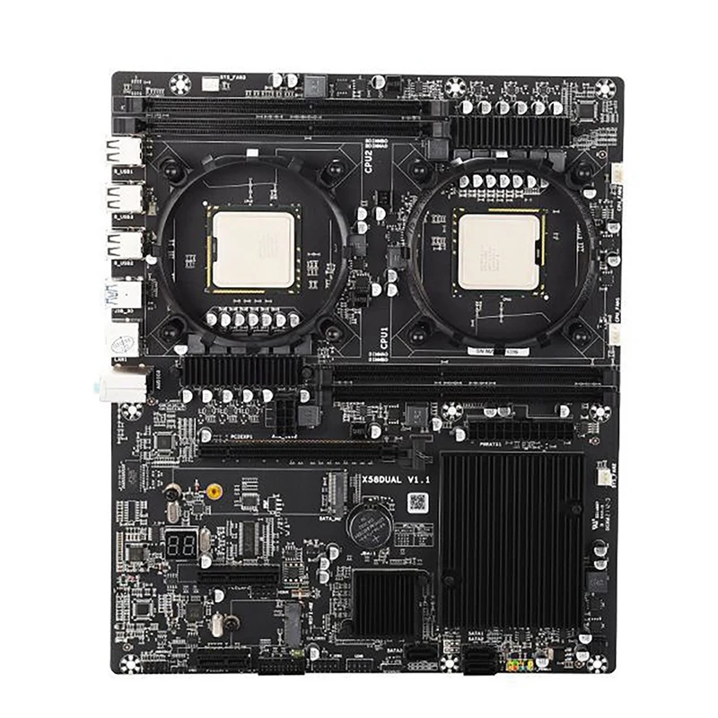 

X58 Dual-Channel Motherboard L5520 Cpux2 DDR3X4 1066 Memory M.2 NVME PCIE X16 Desktop Computer Game Motherboard