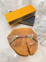 danish royal family designer brand square glasses all titanium ultra light prescription myopia frames for men and women