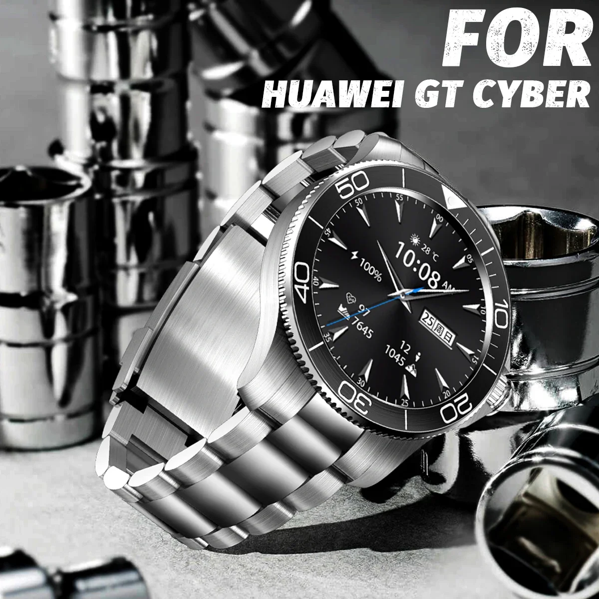 Роскошный комплект модификации из нержавеющей стали для HUAWEI GT CYBER металлический