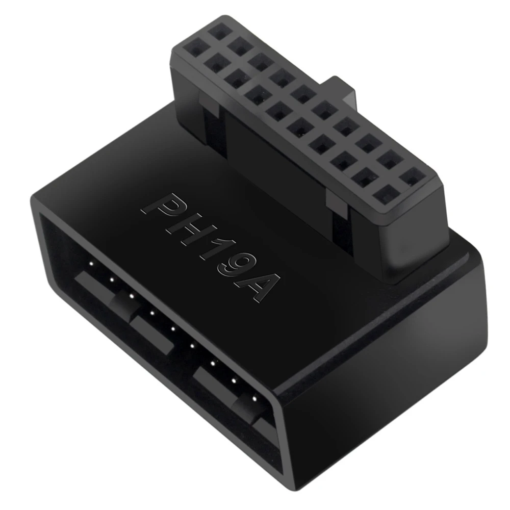 

PH19A USB 3.0 Internal Header USB3.0 19/20P Socket 90 Degree Adapter Converter for Computer Motherboard