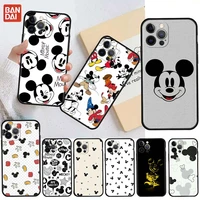 cute mickey mouse funda case for apple iphone 13 11 12 pro 7 xr x xs x max 8 6 6s plus 5 5s se 2022 silicone phone coque