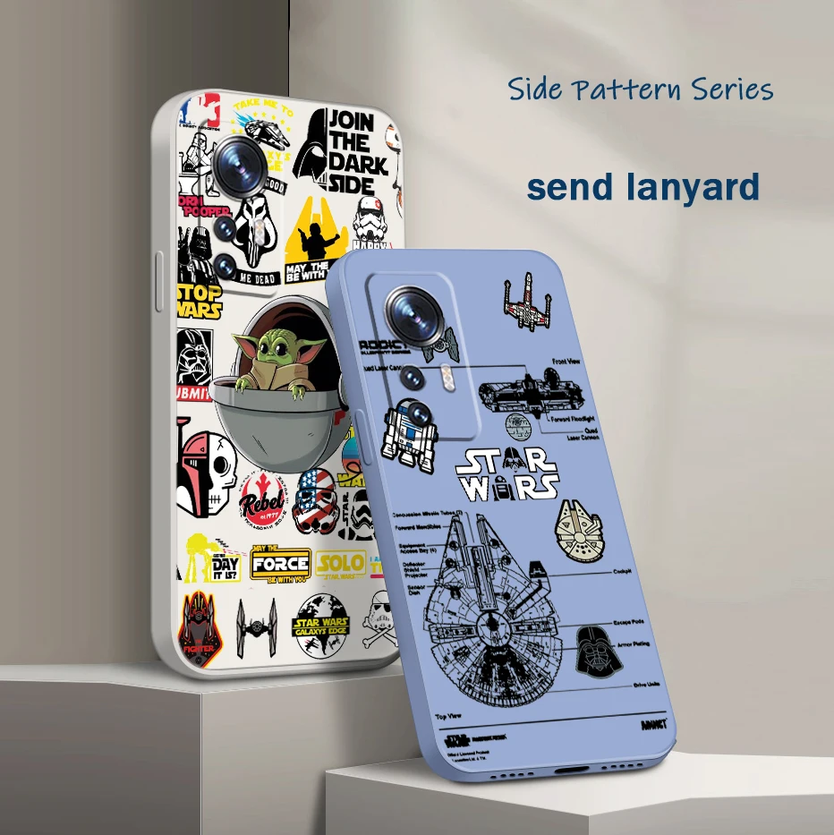 

Disney Star Wars Cool For Xiaomi Mi 13 12T 11i 11X 10S 10 Pro Lite Ultra 5G Liquid Rope Silicone Phone Case