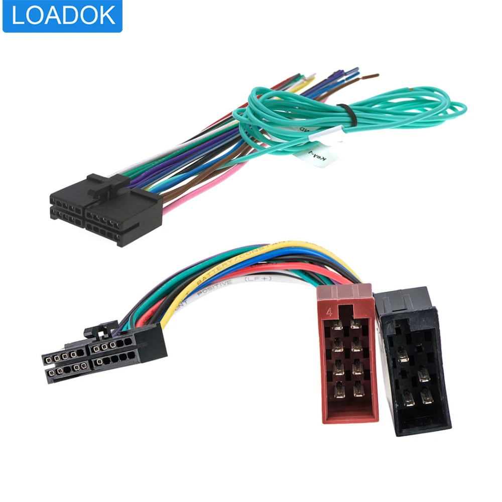 

20 Pin Car Radio Audio Stereo ISO Standard Wiring Harness Adapter Cable Connector for Jensen Parrot CD CDH CDM MP MR MSR