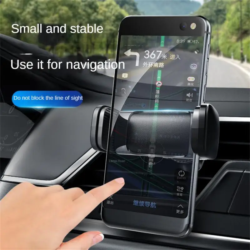 

Car Holder Practical Air Outlet Mobile Phone Holder Universal Multifunctional Air Vent Clip Mount Car Supplies Silicone Black