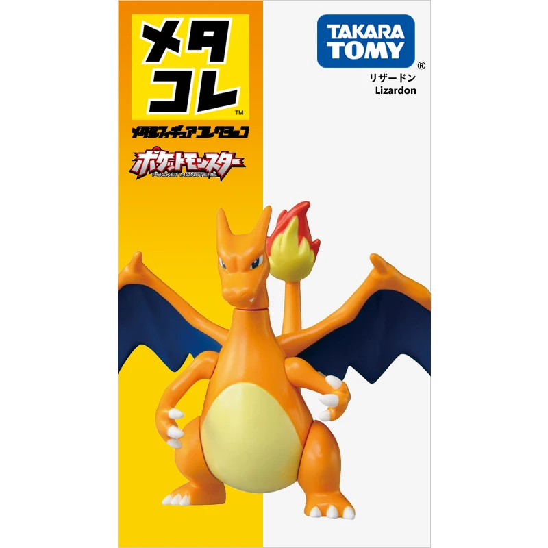 

TOMY Pokemon Figure Kawaii Creativity Small Elf Joint Movable Alloy Charizard Anime Model Doll Toy Car Desktop Ornament Collect