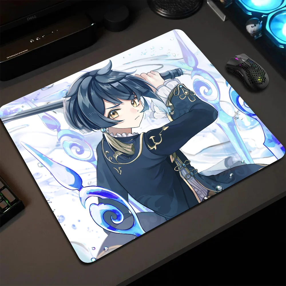 Xingqiu Genshin Impact Mousepad Small LockEdge Mouse Pad For Gamers Computer Desk Rectangular Anti-slip Rubber