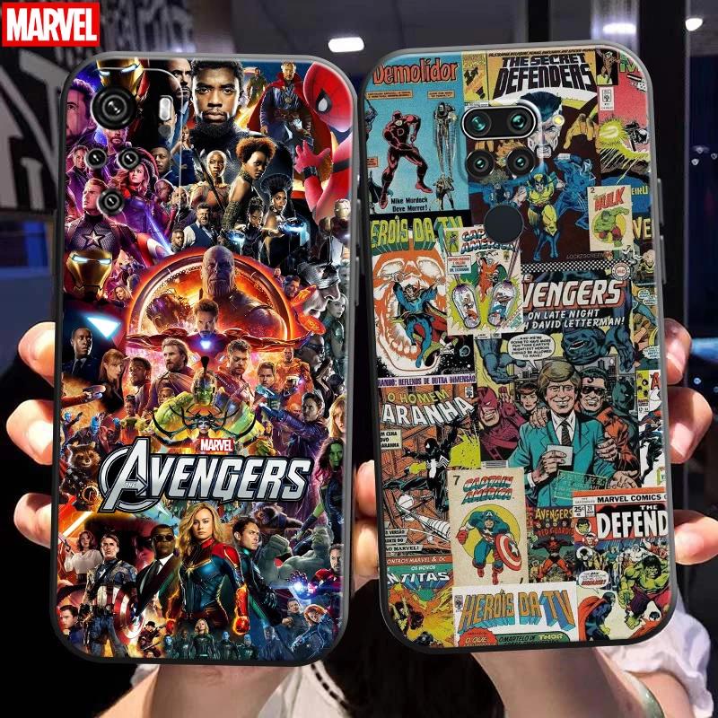 

Marvel Comics Logo For Xiaomi Redmi Note 10 10S 10T 10 Pro 5G 9 9T 9S Redmi 10 9 9T 9A 9C Phone Case Black Coque Funda