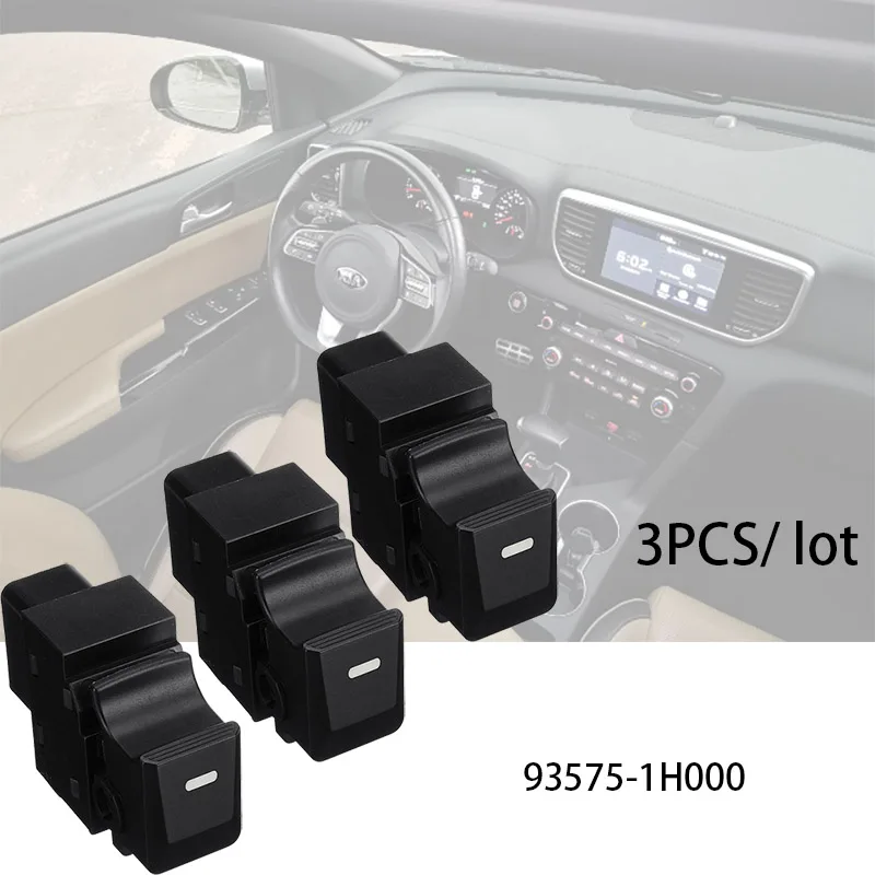 

3X Car Window Control Switch Button Window Lifter Switches for Kia Sportage Door 2011-2015 93575-1H000 369510-1000