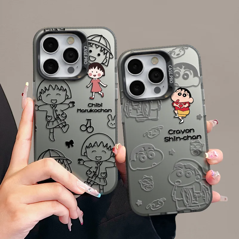 

Anime Crayon Shin-Chan Disney Chi-bi Maruko Spider-Man Case for IPhone 11 12 13 14 15 Pro Max Plus Phone Cover Shell Toy Gift