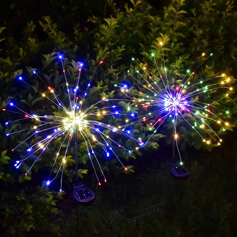 

Solar Firework Lights Led Copper Wire Starbursts String Lights 8 Modes Fairy Lights Wedding Christmas Decorative Light for Party