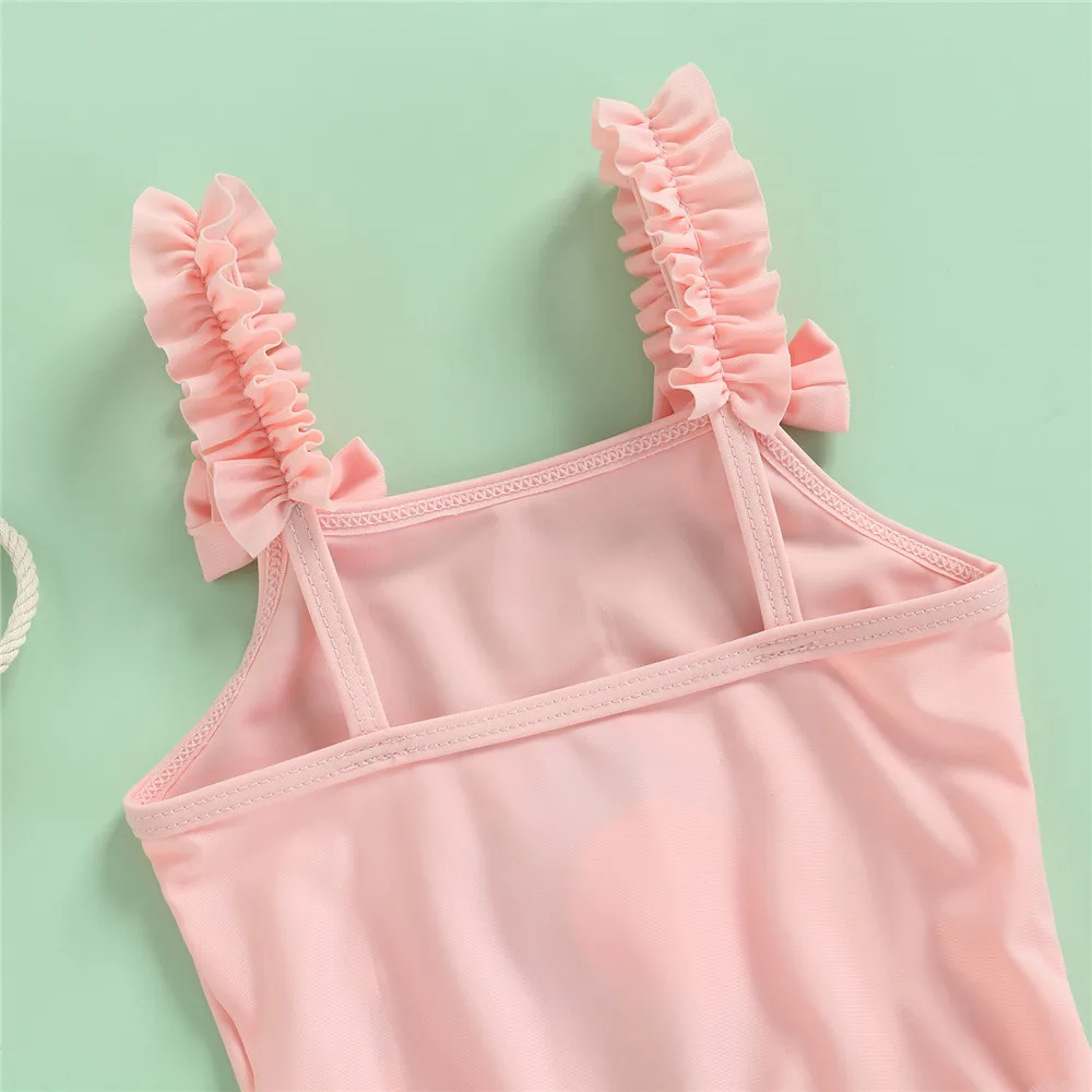 Милый купальник для маленьких девочек с рисунком мороженого летний Повседневный