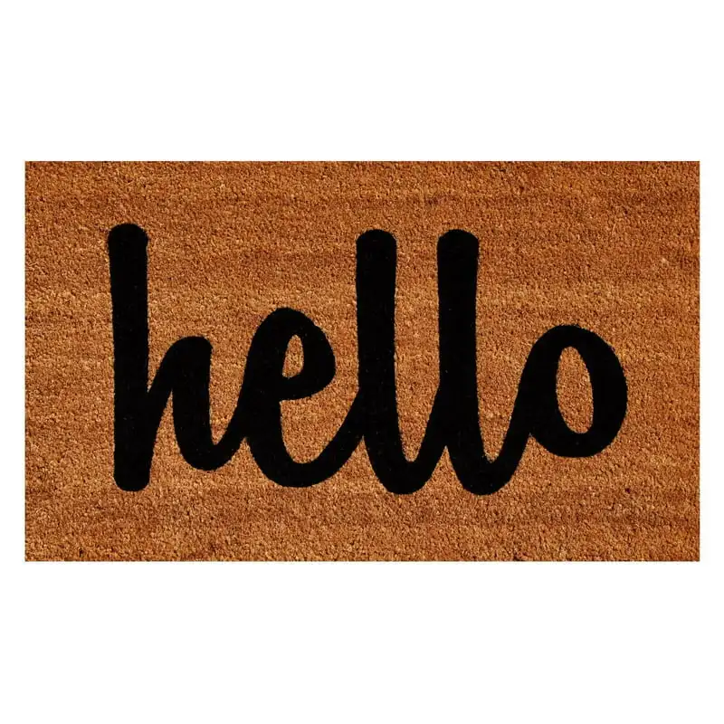 

Hello Outdoor Coir Doormat, 17" x 29"