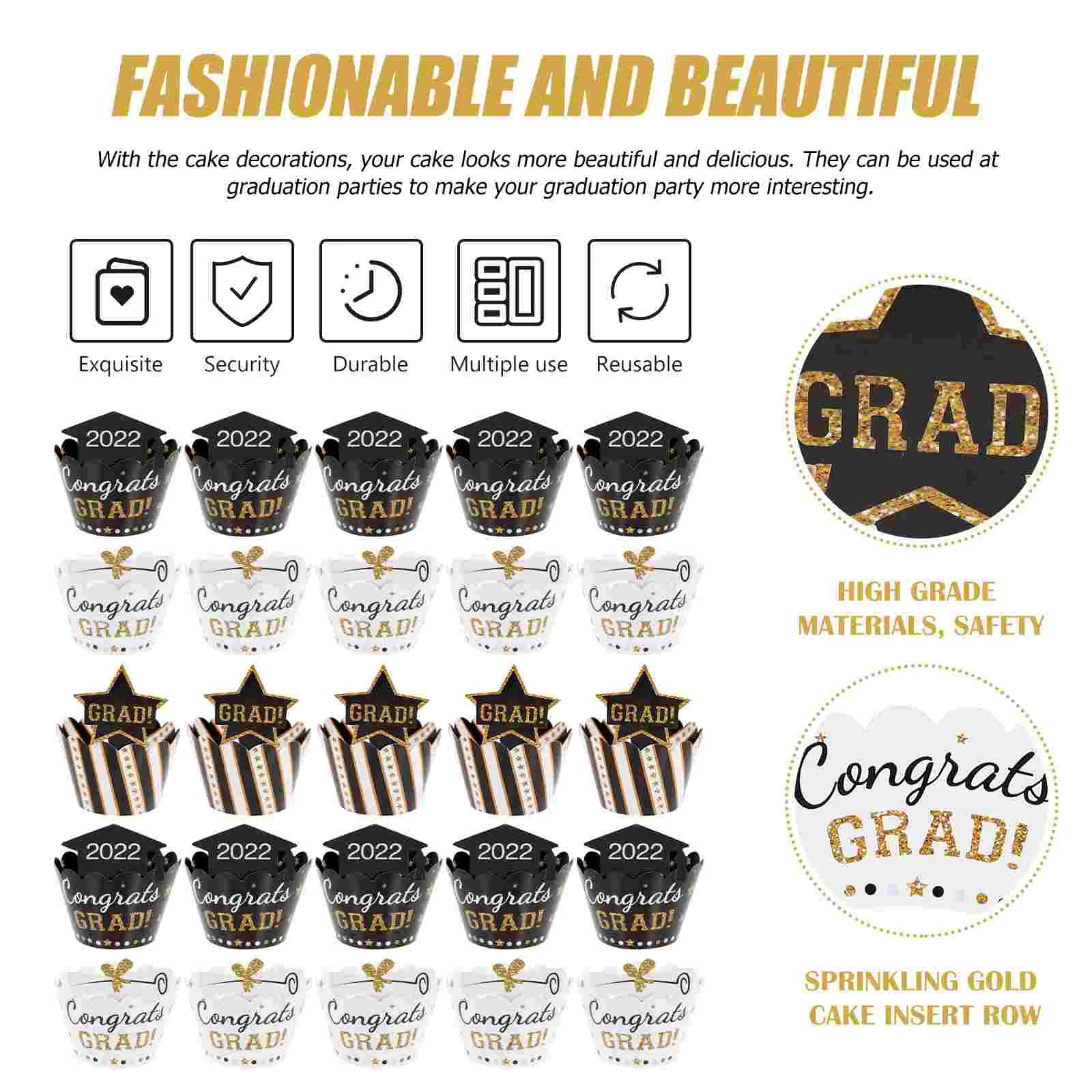 3 набора для выпускного торта искусственная бумага украшение хлебобулочных