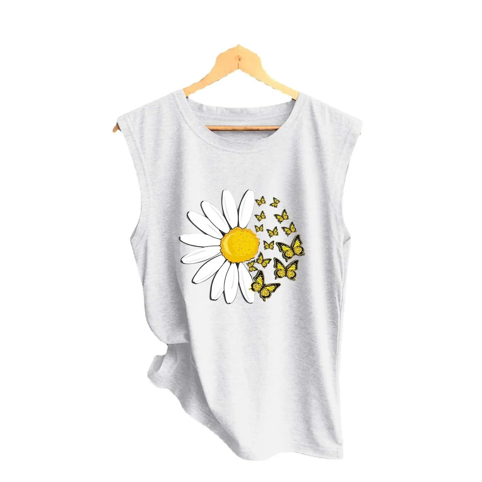 Amazon 2021 бестселлер женская свободная футболка с круглым вырезом и бабочкой