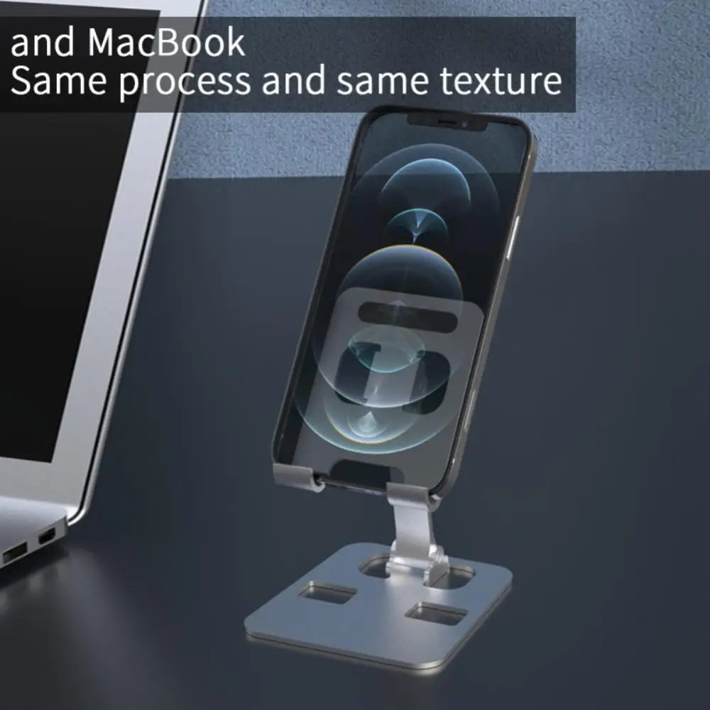 

Folding Mobile Phone Holder Phone Bracket Aluminum Alloy Adjustable Portable Desktop Phone Stand Tablet Stand Smartphone Mount