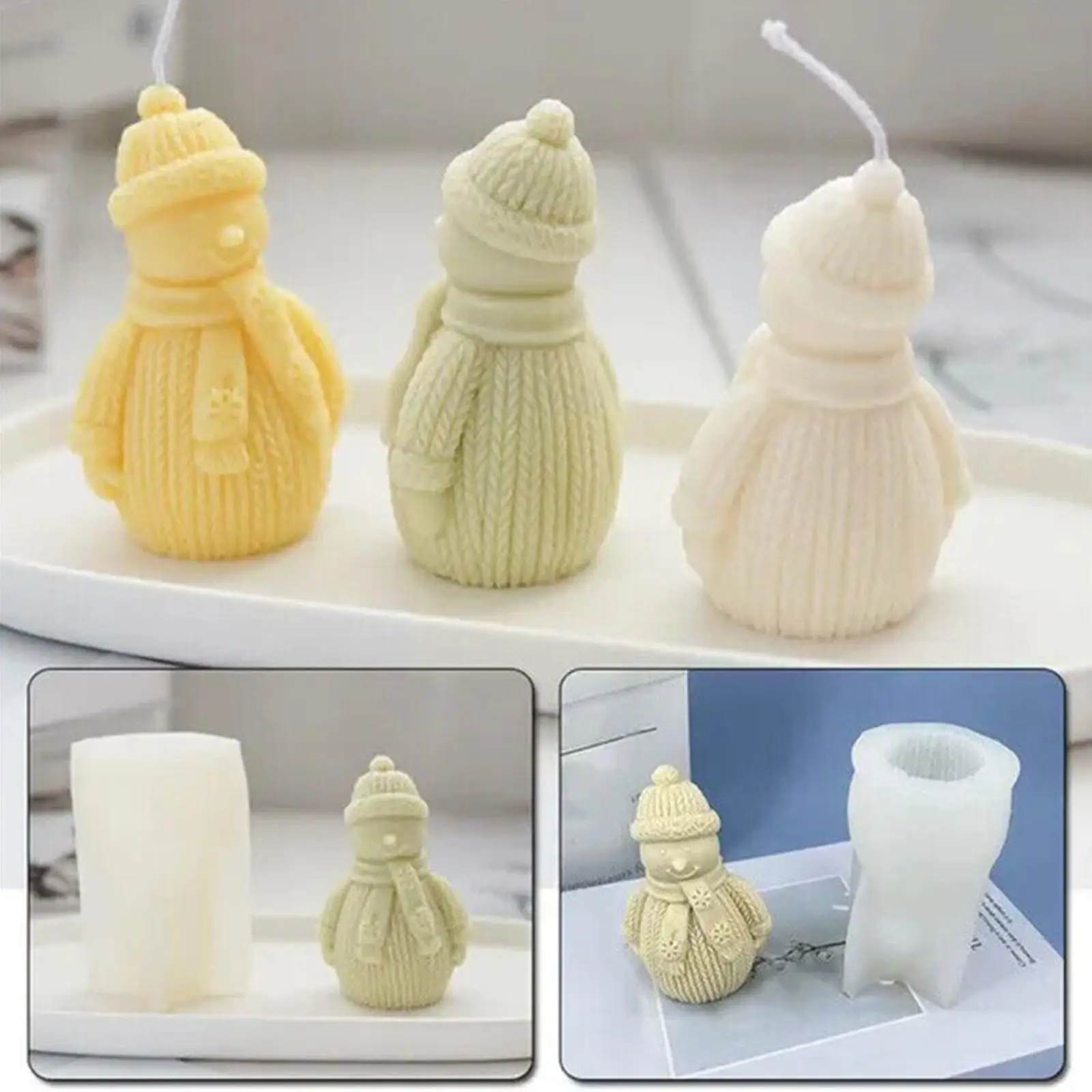 

Christmas Snowman Silicone Mold Home Crafts Diy 3d Christmas Christmas Mold Baking Up Decor Gypsum Soap Aroma Dress Candle E3w9